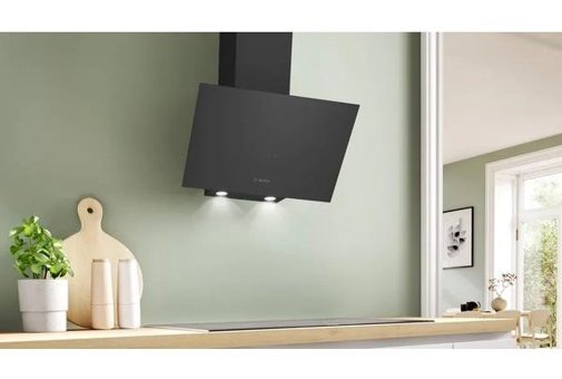 Bosch DWK64PJ60T 120 W 400 m³ 60 cm Cam Karbon Filtreli Bacasız Duvar Tipi Davlumbaz Siyah