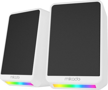 Mikado MD-178 RGB USB Kablolu 1+1 Bilgisayar Hoparlörü Beyaz