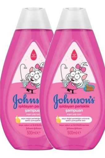 Johnson'S Baby Işıldayan Parlaklık Göz Yakmayan Hipoalerjenik İçin Argan Yağlı Bebek Şampuanı 2x500 ml