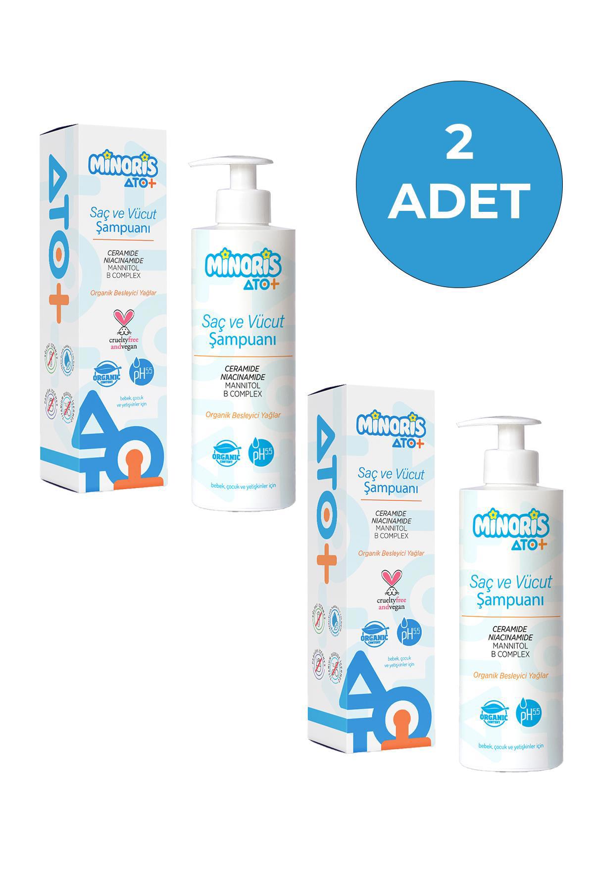 Minoris Baby ATO+ Göz Yakmayan İçin Bitki Özlü Bebek Şampuanı 2x400 ml