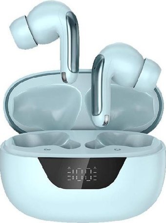 Linktech Tw36 Android & iOS Uyumlu Işıklı Işıklı Silikonlu Kablosuz Kulak İçi Bluetooth Kulaklık Turkuaz