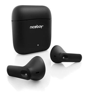 Niceboy Hive Beans Android & iOS Uyumlu 5.0 Işıklı Işıklı Silikonsuz Kablosuz Kulak İçi Bluetooth Kulaklık Siyah