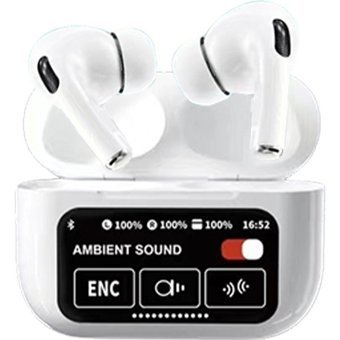 Karler Bass A9 Pro Android & iOS Uyumlu Işıklı Işıklı Silikonlu Kablosuz Kulak İçi Bluetooth Kulaklık Beyaz