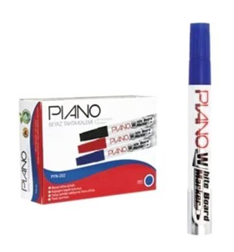 Piano Pıano Beyaz Tahta Yazı Kalemi Mavi Renk 12 Adet