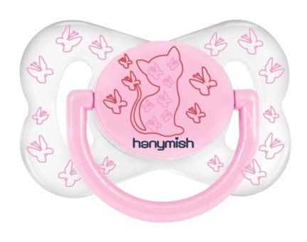 Hanymish Kelebek No:2 6-18 Ay Damaklı Silikon Emzik Pembe