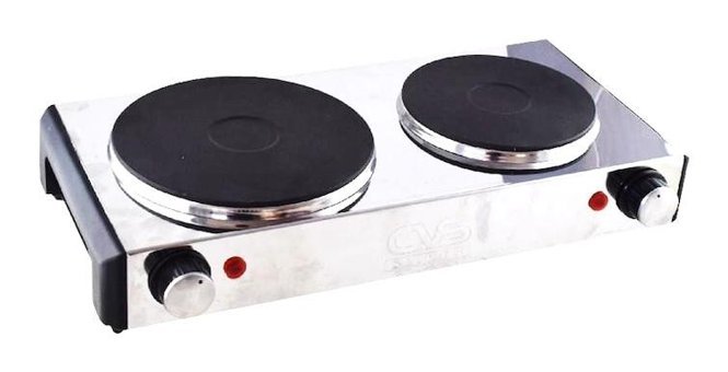 Cvs DN 203 Elektrikli Metal 2 Gözlü Gri Solo Ocak