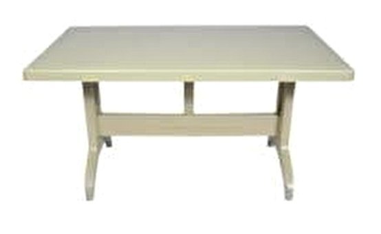 Mandella Dikdörtgen Plastik 70x120 cm Bej Bahçe Masası