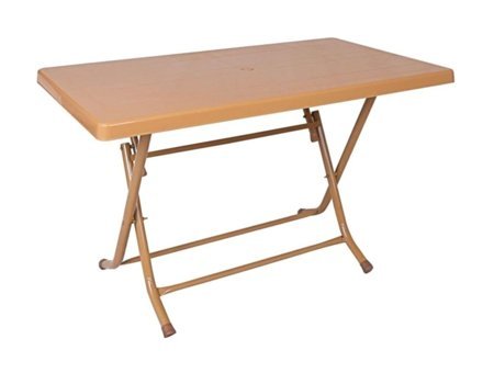 Dogant Plastico Katlanabilir Dikdörtgen Plastik 70x120 cm Kahverengi Bahçe Masası