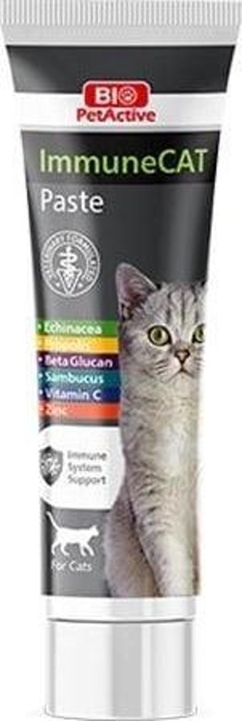 Bio PetActive C Vitamini E Vitamini Bağışıklık Güçlendirici Yavru-Yetişkin Kedi Vitamini Macun 100 ml