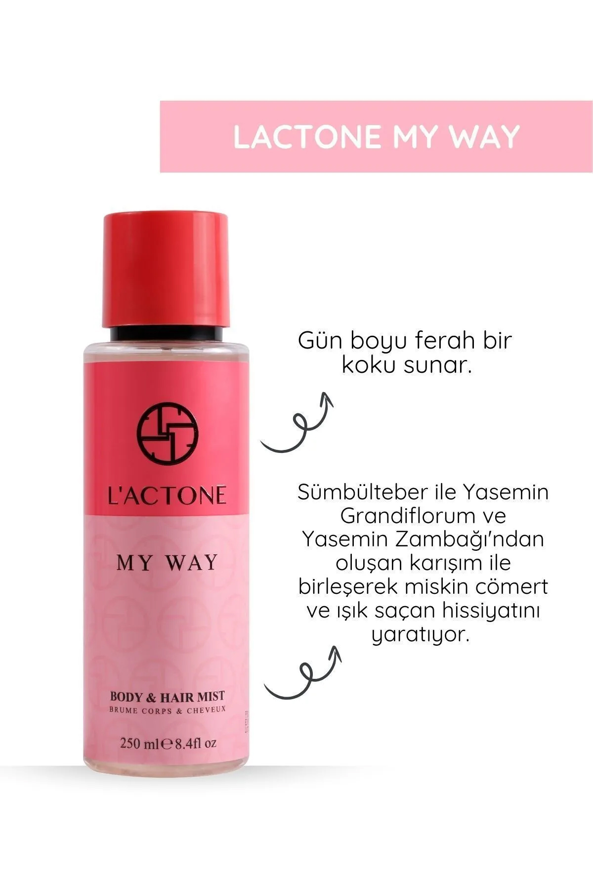 L'Actone My Way Meyvemsi Kadın Vücut Spreyi 250 ml