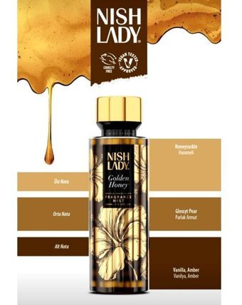 Nishlady Golden Honey Meyvemsi Kadın Vücut Spreyi 260 ml