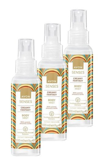 Avon Senses Creamy Fantasy Aromatik Kadın Vücut Spreyi 3x100 ml