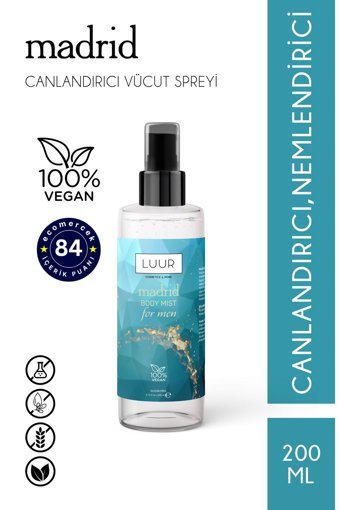 Luur Cosmetics & More Madrid Odunsu Erkek Vücut Spreyi 200 ml