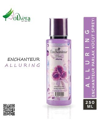 Enchanteur Alluring Meyvemsi Simli Kadın Vücut Spreyi 250 ml