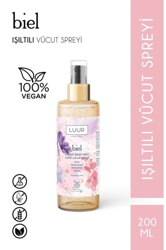 Luur Cosmetics & More Biel Meyvemsi Simli Nemlendiricili Kadın Vücut Spreyi 200 ml