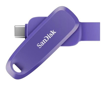 Sandisk Phone Drive SDDDC6-256G-G46PO Mini Çift Taraflı USB 3.2 Gen 1 Type A-Type C 256 GB Flash Bellek Mor