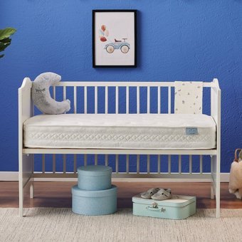 Yataş Baby Blue Star Dikdörtgen Elyaf - Keçe Ortopedik 70x160 cm Beşik Bebek Yatağı