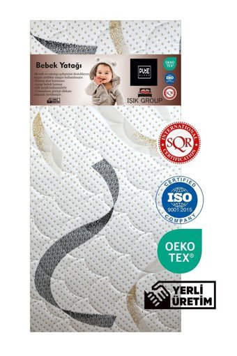 Pure Sleep Dikdörtgen Bambu Ortopedik 80x35 cm Anne Yanı Bebek Yatağı