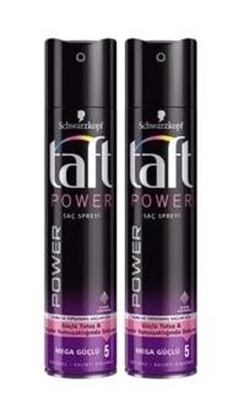 Schwarzkopf Taft Power No: 5 Sabitleyici Islak Görünümlü Provitaminli Saç Spreyi 2x250 ml