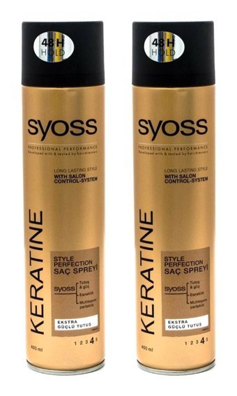 Syoss No: 5 Şekillendirici Islak Görünümlü Keratinli Saç Spreyi 2x400 ml
