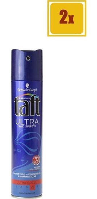 Schwarzkopf Taft Ultra Şekillendirici Islak Görünümlü Provitaminli Ekstra Güçlü Saç Spreyi 2x250 ml