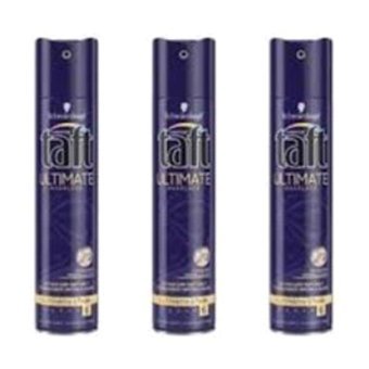Schwarzkopf Taft Ultimate No: 6 Sabitleyici Islak Görünümlü Provitaminli Ultra Güçlü Saç Spreyi 3x250 ml