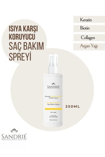 Sandrie Renewer Finisher Isıdan Koruyucu Islak Görünümlü Provitaminli Hafif Saç Spreyi 250 ml