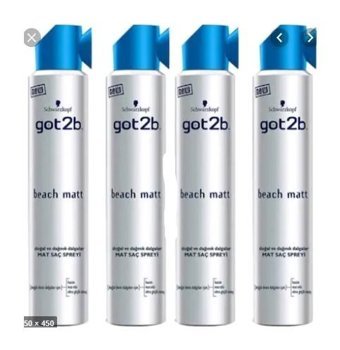 Schwarzkopf Got2B - Beach Şekillendirici Islak Görünümlü Keratinli Güçlü Saç Spreyi 4x200 ml