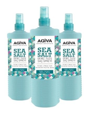 Agiva Şekillendirici Islak Görünümlü Deniz Tuzlu Güçlü Saç Spreyi 3x250 ml