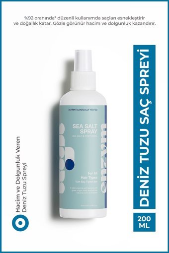 Enzym Cosmetics Dolgunlaştırıcı Islak Görünümlü Deniz Tuzlu Güçlü Saç Spreyi 200 ml