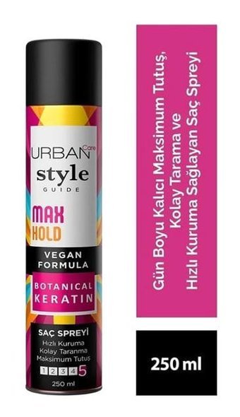 Urban Style Guide Maximum Sabitleyici Islak Görünümlü Provitaminli Hafif Saç Spreyi 250 ml