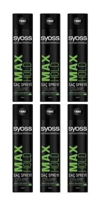 Syoss Max Hold No: 5 Şekillendirici Islak Görünümlü Provitaminli Ultra Güçlü Saç Spreyi 6x400 ml