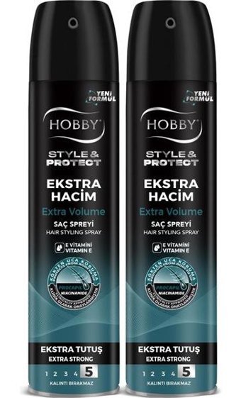Hobby S&P Şekillendirici Islak Görünümlü E Vitaminli Ekstra Güçlü Saç Spreyi 2x250 ml