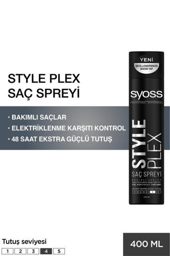 Syoss Style Plex No: 4 Şekillendirici Islak Görünümlü Provitaminli Saç Spreyi 400 ml