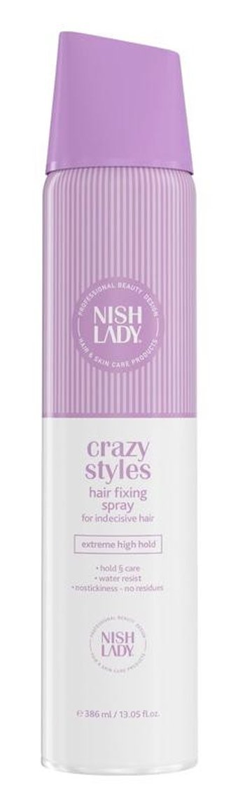Nish Fixing Şekillendirici Islak Görünümlü Provitaminli Güçlü Saç Spreyi 386 ml