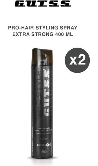 Gutss Şekillendirici Islak Görünümlü Keratinli Ekstra Güçlü Saç Spreyi 2x400 ml