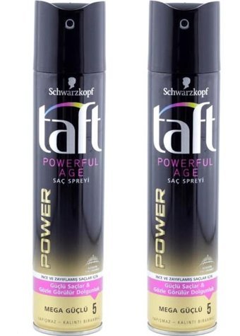 Schwarzkopf Taft Powerful Age Sabitleyici Islak Görünümlü Provitaminli Güçlü Saç Spreyi 2x250 ml