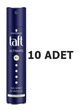 Schwarzkopf Taft Ultimate Sabitleyici Islak Görünümlü Provitaminli Güçlü Saç Spreyi 10x250 ml