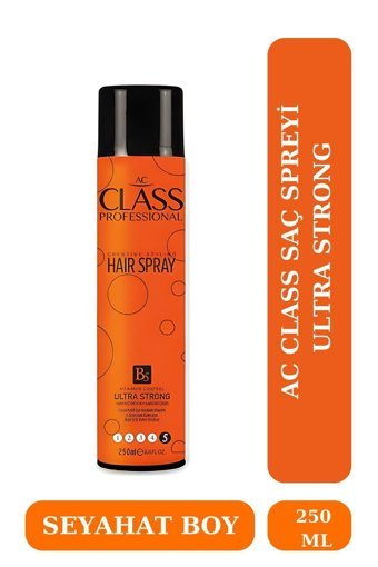 Ac Class Turuncu Sabitleyici Islak Görünümlü C-E Vitaminli Ekstra Güçlü Saç Spreyi 250 ml