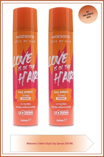 Watsons Şekillendirici Islak Görünümlü Keratinli Güçlü Saç Spreyi 2x250 ml