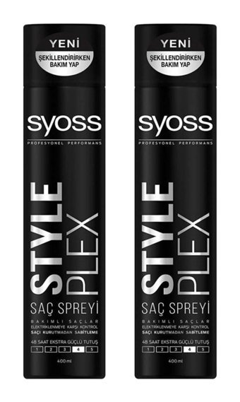 Syoss Style Plex No: 4 Şekillendirici Islak Görünümlü Provitaminli Saç Spreyi 2x400 ml