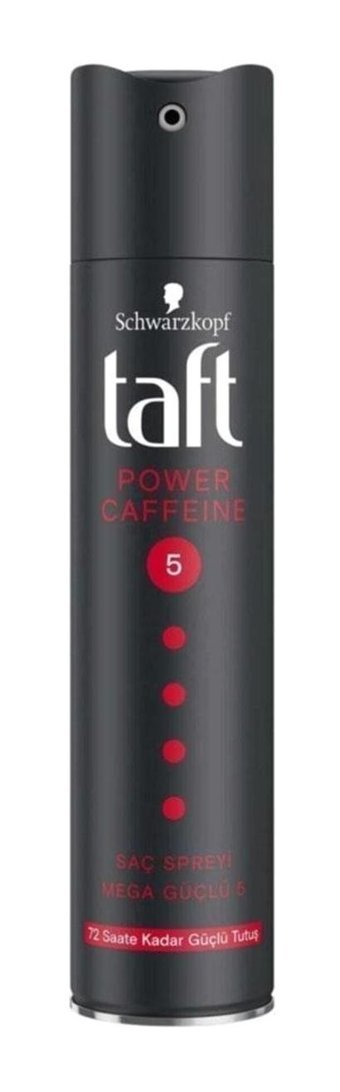 Schwarzkopf Taft Power Caffeine Sabitleyici Islak Görünümlü Kafeinli Güçlü Saç Spreyi 250 ml