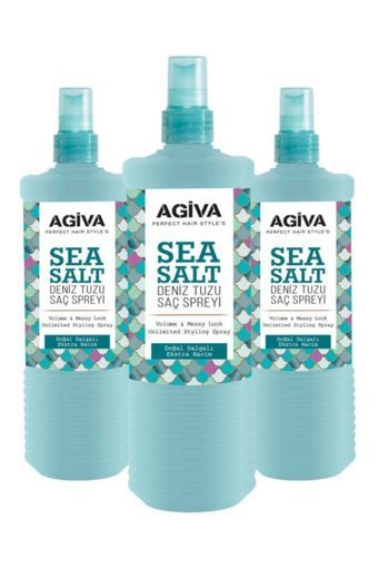 Agiva Şekillendirici Islak Görünümlü Deniz Tuzlu Güçlü Saç Spreyi 3x1250 ml
