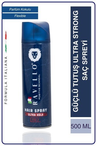 Ravello Sabitleyici Islak Görünümlü Provitaminli Ekstra Güçlü Saç Spreyi 500 ml