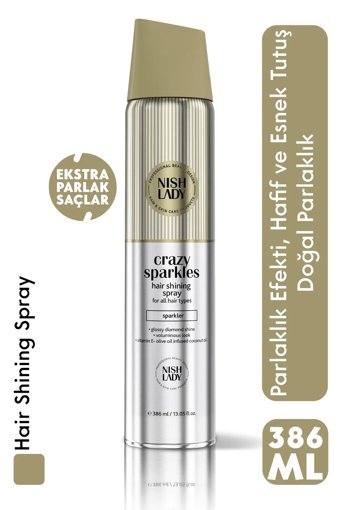Nish Parlaklık Veren Islak Görünümlü Provitaminli Güçlü Saç Spreyi 400 ml