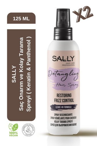 Sally Detangling Isıdan Koruyucu Islak Görünümlü Keratinli Hafif Saç Spreyi 2x125 ml