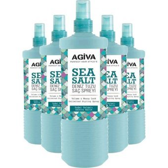 Agiva Şekillendirici Islak Görünümlü Deniz Tuzlu Güçlü Saç Spreyi 5x250 ml