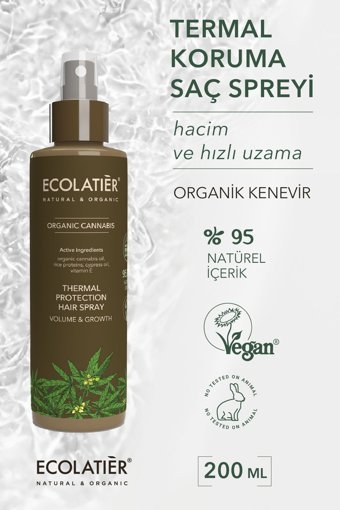 Ecolatier Isıdan Koruyucu Islak Görünümlü Keratinli Güçlü Saç Spreyi 200 ml