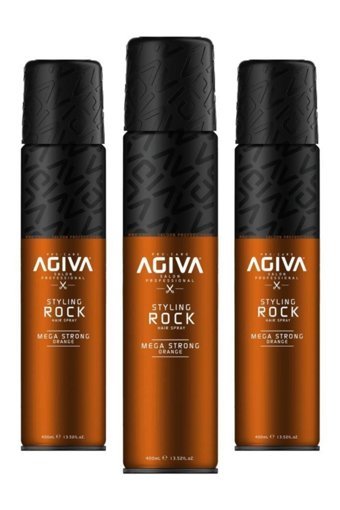 Agiva Styling Rock Mega Dolgunlaştırıcı Islak Görünümlü Keratinli Ekstra Güçlü Saç Spreyi 3x400 ml