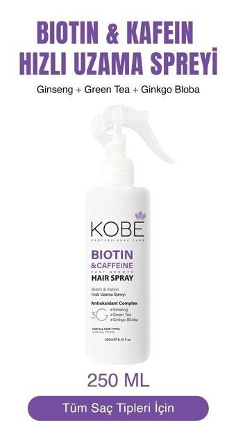 Kobe Besleyici Islak Görünümlü Biotin Güçlü Saç Spreyi 250 ml